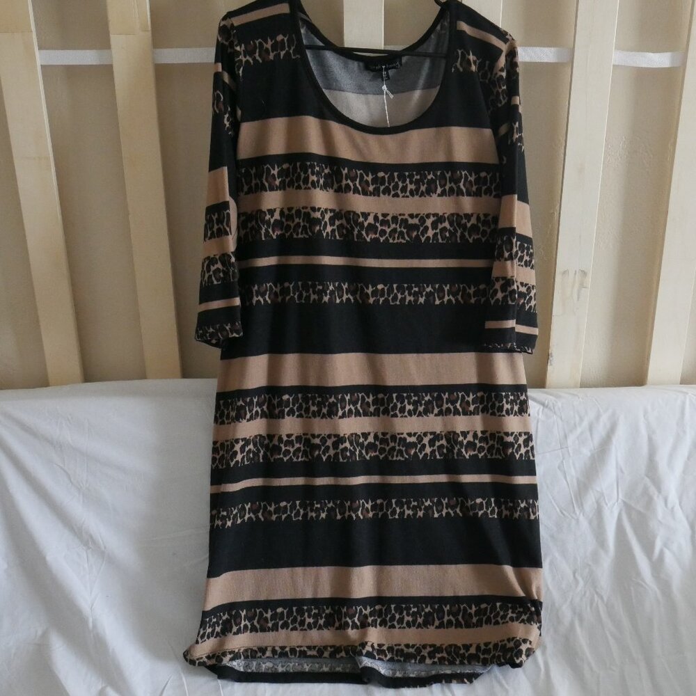 Derek Heart Women's Black and Brown Dress